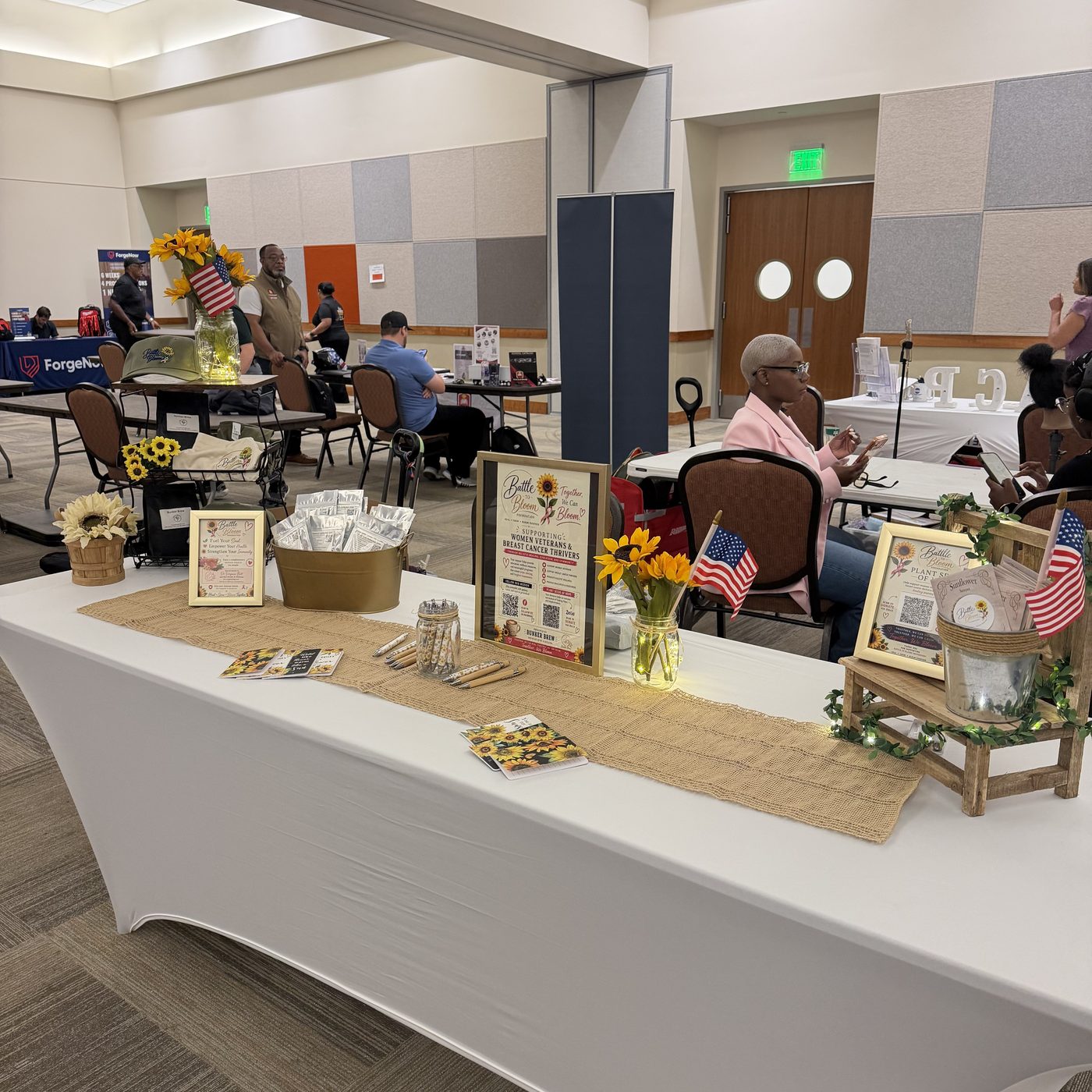 Battle to Bloom community event booth